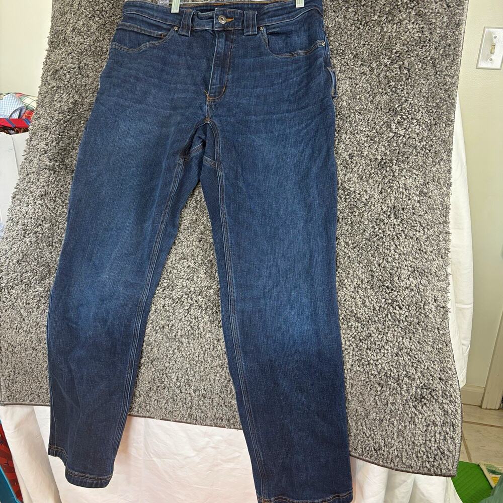 Duluth Trading Co Ballroom DoubleFlex Men’s Straight Jeans Blue Dark Wash